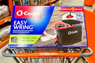 O-Cedar Easy Wring Mop in Home Depot shopping cart