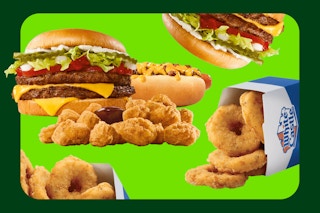 sonic entree and white castle onion rings