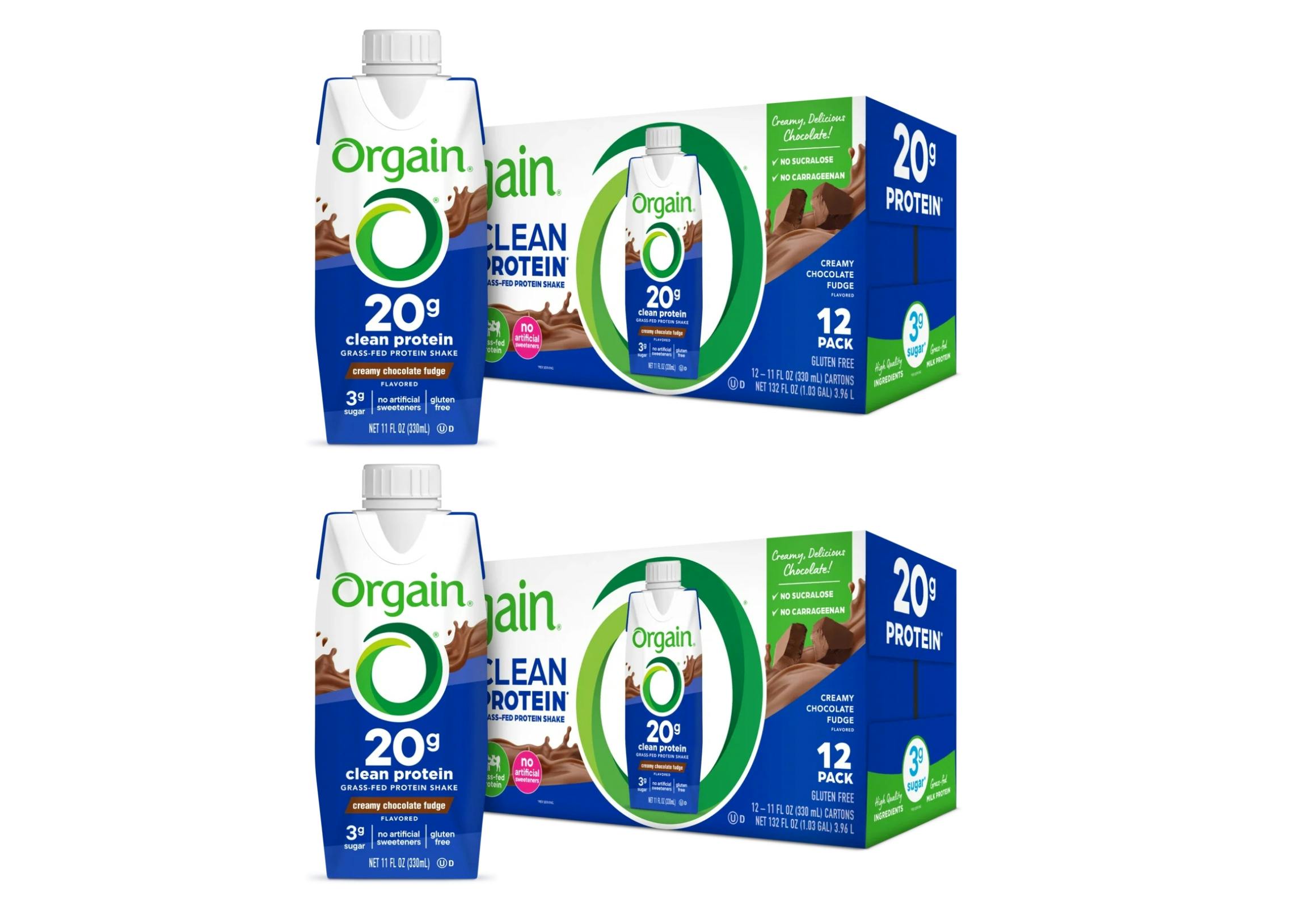 2 Orgain Protein Shake 12-Packs