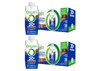 2 Orgain Protein Shake 12-Packs