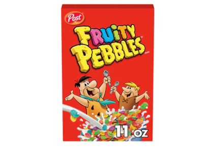 Post Fruity Pebbles Cereal Box