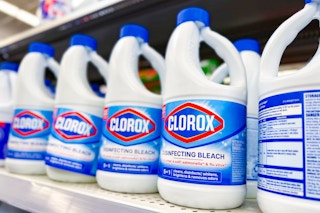 clorox bleach on a shelf
