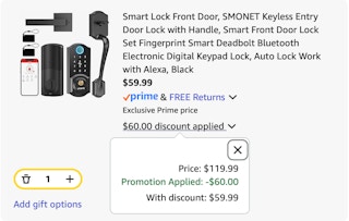 Door lock Amazon receipt