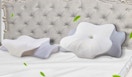 Cervical pillows on a bed
