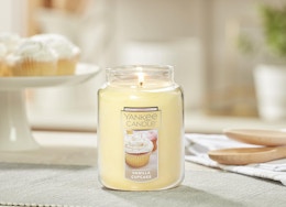 Large Vanilla Cupcake Yankee Candle, as Low as $13.94 on Amazon card image