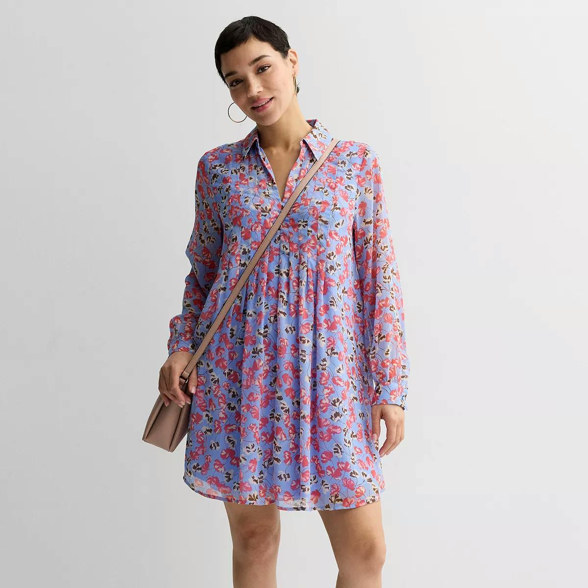 Nine West Women's Pintuck Mini Dress