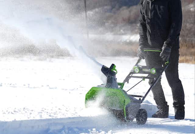 Greenworks Snow Blowers, Up to 66% Off at Walmart — Prices Start at Just $68 card image