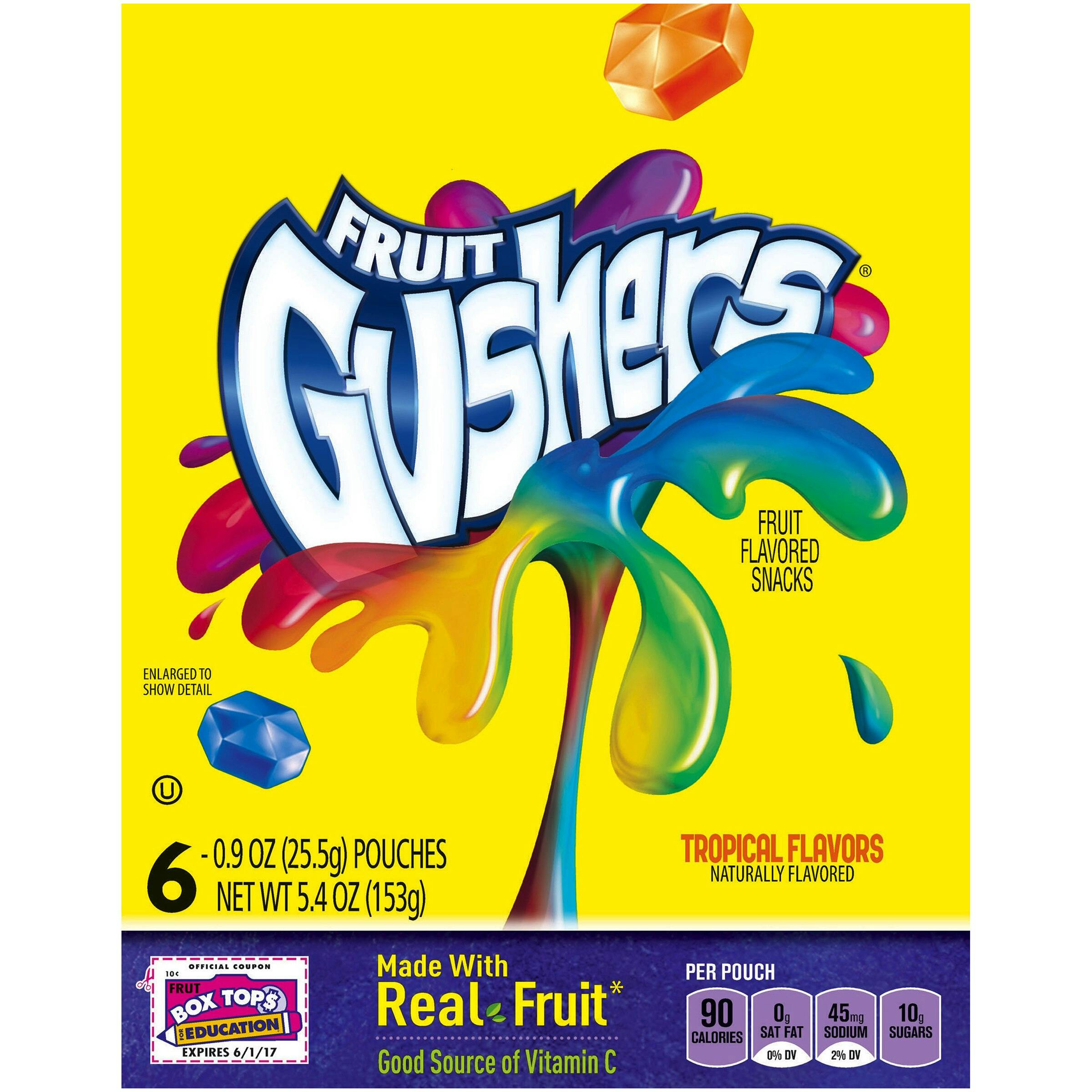2 Fruit Gushers Fruit Snacks Boxes
