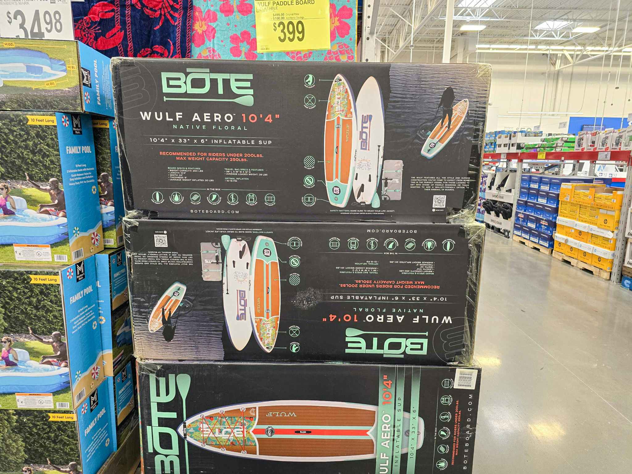 sams club bote inflatable paddleboard