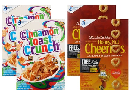 4 General Mills Cereal Boxes