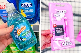 collage with gain and walgreens brand items