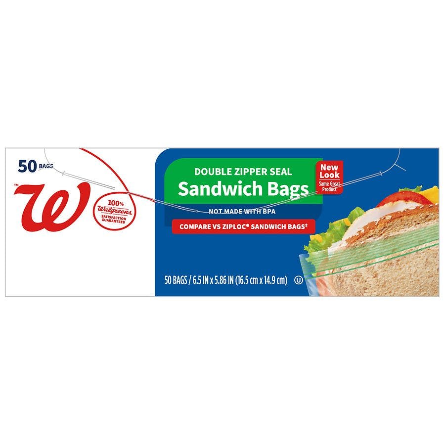 3 Walgreens Sandwich Bag Packs