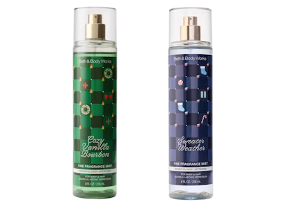 2 Bath & Body Works Fragrance Mists