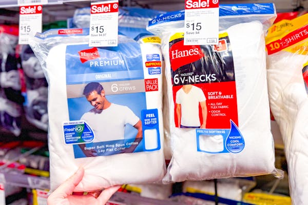 Hanes Men's T-shirt or Tank Top 6-Packs, Only $14.25 at Target
