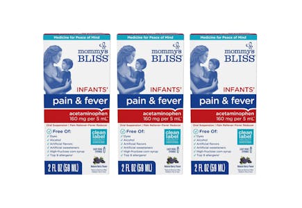 3 Mommy's Bliss Pain Relievers