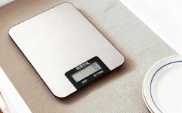 a digital scale on a table