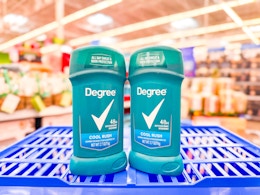 2 Degree Deodorants on Walmart shopping basket