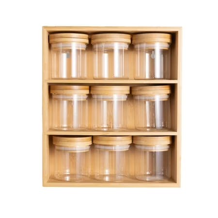 BH&G Bamboo Spice Jar Set