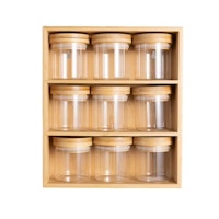 BH&G Bamboo Spice Jar Set