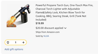torch gun Amazon receipt