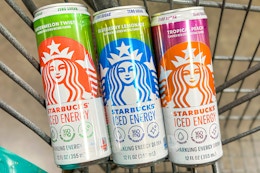starbucks iced energy drinks in shopping cart