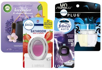 1 Air Wick + 3 Febreze Products