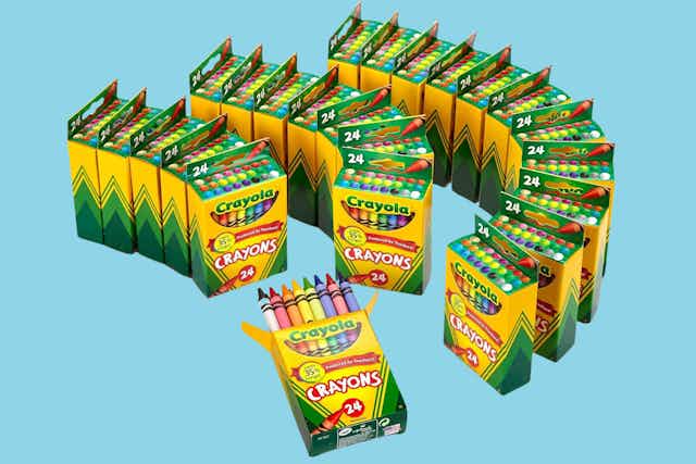 Crayola Crayons 24-Pack, Only $22.49 on Amazon (Reg. $48.99) card image