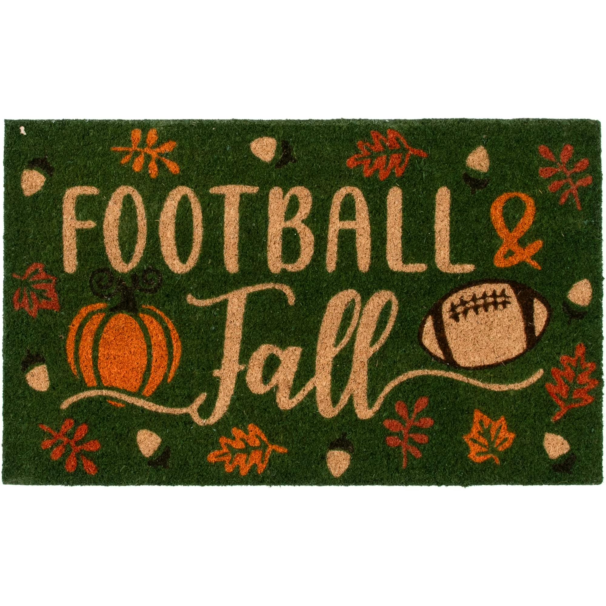 "Football & Fall" Coir Mat