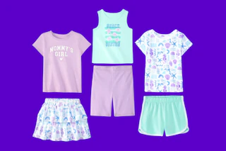 Stock image of the Garanimals Cotton Outfit Set in a beach theme