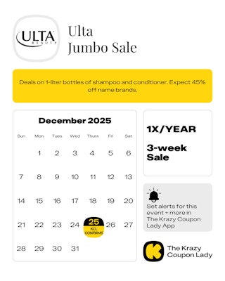Ulta Jumbo Sale Date