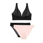 Women's Sheer Mesh Bralette Set