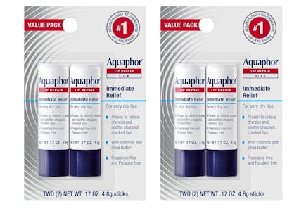 2 Aquaphor Lip Repair Sticks 2-Packs