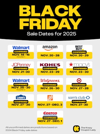 Black friday sale dates confirmed for 2025