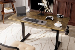Electric Standing Desk, Only $73.19 on Amazon (Reg. $128) card image