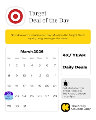 Calendar graphic of the target deal of the day prediction for march 22 2026