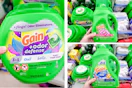 dollar general gain laundry detergent 3-photo collage