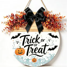 Halloween Wooden Door Sign