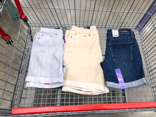 dkny bermuda shorts in a cart