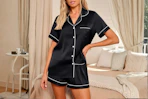 Silk Satin Pajama Set B0CX4YHF9M