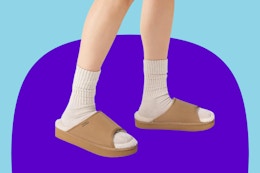 person wearing slippers on KCL template