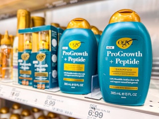 ogx shampoo sitting on a target shelf