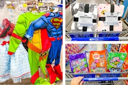 costumes throws candy collage