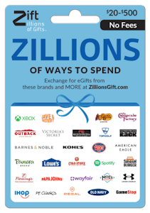 2 Zift Zillions $20 Gift Cards