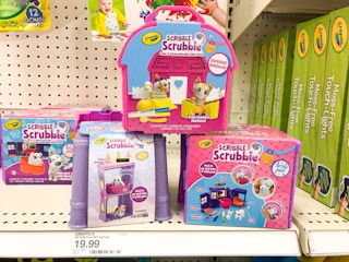 crayola scribble scrubbie pets on a target shelf