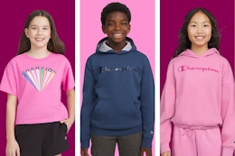 Champion Kids' Apparel, Up to 70% Off at JCPenney: $8 Hoodies, $5 Shirts, More card image