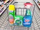 windex and scrubbing bubbles products in walgreens cart