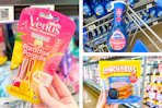 collage with Venus, Dawn, and Lunchables products
