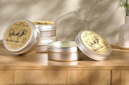 sliver tins of beef tallow cream