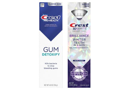 2 Crest Premium Toothpastes