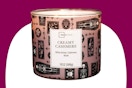 Stock image of the Mainstays Creamy Cashmere Scented 3-Wick Candle.